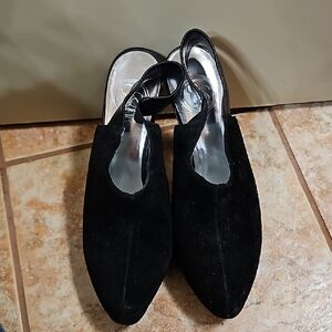 Jessica Simpson Black Mules with Slingback Design and Low Heel